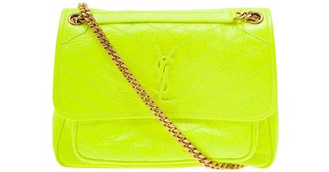 ysl neon yellow bag